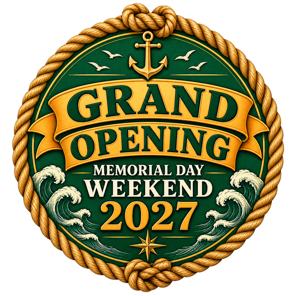 Grand Opening Memorial Day Weekend 2027